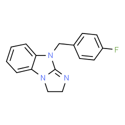 ChemSpider 2D Image | 9-(4-Fluorobenzyl)-2,9-dihydro-3H-imidazo[1,2-a]benzimidazole | C16H14FN3