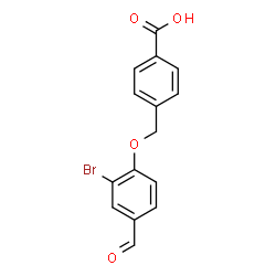 ChemSpider 2D Image | 4-[(2-Bromo-4-formylphenoxy)methyl]benzoic acid | C15H11BrO4