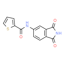 ChemSpider 2D Image | N-(1,3-Dioxo-2,3-dihydro-1H-isoindol-5-yl)-2-thiophenecarboxamide | C13H8N2O3S