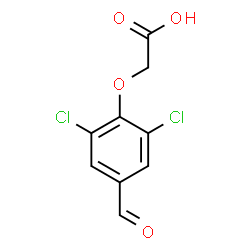 ChemSpider 2D Image | (2,6-Dichloro-4-formylphenoxy)acetic acid | C9H6Cl2O4