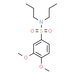 ChemSpider 2D Image | 3,4-Dimethoxy-N,N-dipropylbenzenesulfonamide | C14H23NO4S