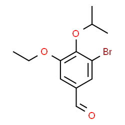 ChemSpider 2D Image | 3-Bromo-5-ethoxy-4-isopropoxybenzaldehyde | C12H15BrO3