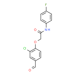 ChemSpider 2D Image | 2-(2-Chloro-4-formylphenoxy)-N-(4-fluorophenyl)acetamide | C15H11ClFNO3