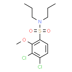 ChemSpider 2D Image | 3,4-Dichloro-2-methoxy-N,N-dipropylbenzenesulfonamide | C13H19Cl2NO3S