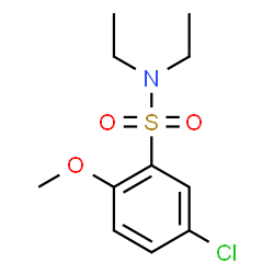 ChemSpider 2D Image | 5-Chloro-N,N-diethyl-2-methoxybenzenesulfonamide | C11H16ClNO3S