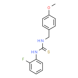 ChemSpider 2D Image | 1-(2-Fluorophenyl)-3-(4-methoxybenzyl)thiourea | C15H15FN2OS