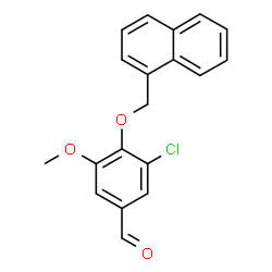 ChemSpider 2D Image | 3-Chloro-5-methoxy-4-(1-naphthylmethoxy)benzaldehyde | C19H15ClO3