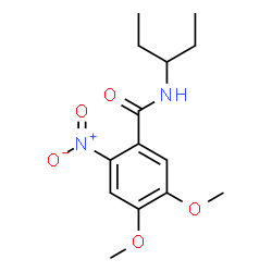 ChemSpider 2D Image | 4,5-Dimethoxy-2-nitro-N-(3-pentanyl)benzamide | C14H20N2O5