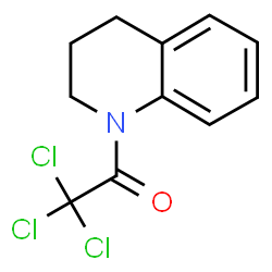 ChemSpider 2D Image | 2,2,2-Trichloro-1-(3,4-dihydro-1(2H)-quinolinyl)ethanone | C11H10Cl3NO