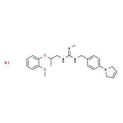 ChemSpider 2D Image | 1-[4-(2,5-Dihydro-1H-pyrrol-1-yl)benzyl]-3-[2-(2-methoxyphenoxy)propyl]-2-methylguanidine hydroiodide (1:1) | C23H31IN4O2