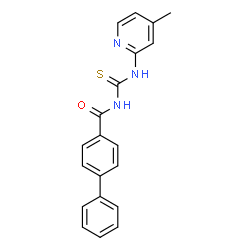 ChemSpider 2D Image | N-[(4-Methyl-2-pyridinyl)carbamothioyl]-4-biphenylcarboxamide | C20H17N3OS