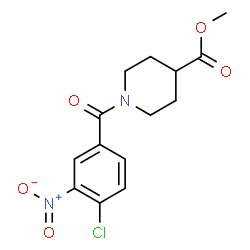 ChemSpider 2D Image | Methyl 1-(4-chloro-3-nitrobenzoyl)-4-piperidinecarboxylate | C14H15ClN2O5