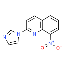 ChemSpider 2D Image | 2-(1H-Imidazol-1-yl)-8-nitroquinoline | C12H8N4O2