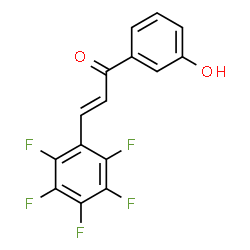 ChemSpider 2D Image | (2E)-1-(3-Hydroxyphenyl)-3-(pentafluorophenyl)-2-propen-1-one | C15H7F5O2
