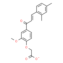 ChemSpider 2D Image | {4-[(2E)-3-(2,4-Dimethylphenyl)-2-propenoyl]-2-methoxyphenoxy}acetate | C20H19O5