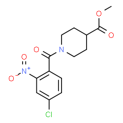 ChemSpider 2D Image | Methyl 1-(4-chloro-2-nitrobenzoyl)-4-piperidinecarboxylate | C14H15ClN2O5