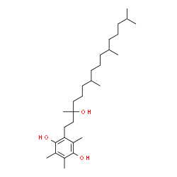ChemSpider 2D Image | 2-(3-Hydroxy-3,7,11,15-tetramethylhexadecyl)-3,5,6-trimethyl-1,4-benzenediol | C29H52O3