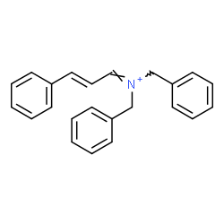 ChemSpider 2D Image | (2E)-N,N-Dibenzyl-3-phenyl-2-propen-1-iminium | C23H22N