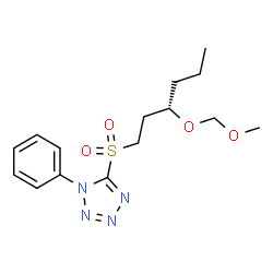 ChemSpider 2D Image | 5-{[(3S)-3-(Methoxymethoxy)hexyl]sulfonyl}-1-phenyl-1H-tetrazole | C15H22N4O4S