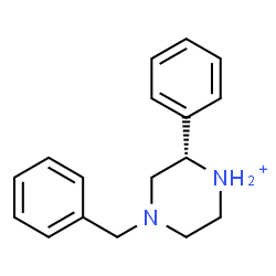 ChemSpider 2D Image | (2S)-4-Benzyl-2-phenylpiperazin-1-ium | C17H21N2