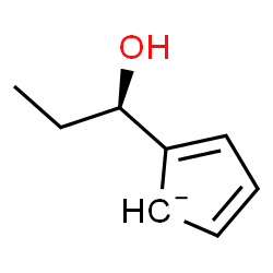 ChemSpider 2D Image | 2-[(1R)-1-Hydroxypropyl]-2,4-cyclopentadienide | C8H11O