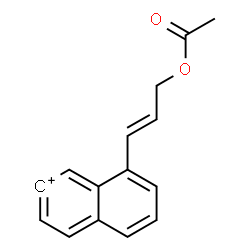 ChemSpider 2D Image | 8-[(1E)-3-Acetoxy-1-propen-1-yl]naphthalen-2-ylium | C15H13O2