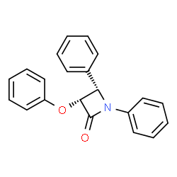 ChemSpider 2D Image | (3R,4S)-3-Phenoxy-1,4-diphenyl-2-azetidinone | C21H17NO2