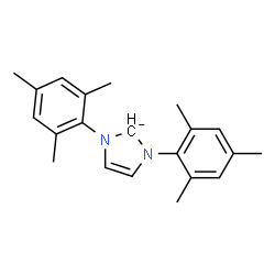 ChemSpider 2D Image | 1,3-Dimesityl-2,3-dihydro-1H-imidazol-2-ide | C21H25N2