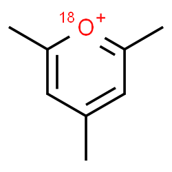 ChemSpider 2D Image | 2,4,6-Trimethyl(~18~O)pyrylium | C8H1118O