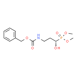 ChemSpider 2D Image | Dimethyl [(1S)-3-{[(benzyloxy)carbonyl]amino}-1-hydroxypropyl]phosphonate | C13H20NO6P