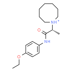 ChemSpider 2D Image | 1-{(2R)-1-[(4-Ethoxyphenyl)amino]-1-oxo-2-propanyl}azocanium | C18H29N2O2