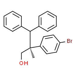 ChemSpider 2D Image | (2S)-2-(4-Bromophenyl)-2-methyl-3,3-diphenyl-1-propanol | C22H21BrO