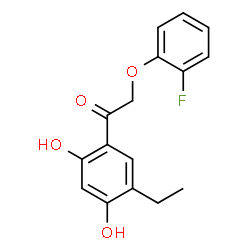 ChemSpider 2D Image | 1-(5-Ethyl-2,4-dihydroxyphenyl)-2-(2-fluorophenoxy)ethanone | C16H15FO4