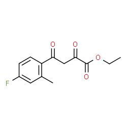 ChemSpider 2D Image | Ethyl 4-(4-fluoro-2-methylphenyl)-2,4-dioxobutanoate | C13H13FO4