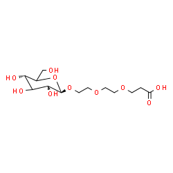 ChemSpider 2D Image | 3-{2-[2-(beta-D-threo-Hexopyranosyloxy)ethoxy]ethoxy}propanoic acid | C13H24O10