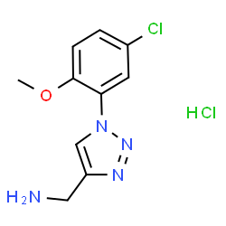 ChemSpider 2D Image | 1-[1-(5-Chloro-2-methoxyphenyl)-1H-1,2,3-triazol-4-yl]methanamine hydrochloride (1:1) | C10H12Cl2N4O