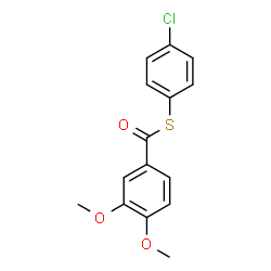 ChemSpider 2D Image | S-(4-Chlorophenyl) 3,4-dimethoxybenzenecarbothioate | C15H13ClO3S