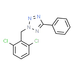 ChemSpider 2D Image | 2-(2,6-Dichlorobenzyl)-5-phenyl-2H-tetrazole | C14H10Cl2N4
