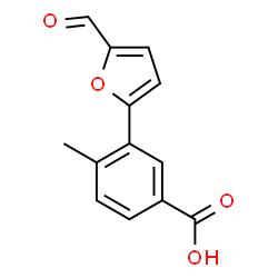 ChemSpider 2D Image | 3-(5-Formyl-2-furyl)-4-methylbenzoic acid | C13H10O4