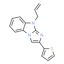 ChemSpider 2D Image | 9-Allyl-2-(2-thienyl)-9H-imidazo[1,2-a]benzimidazole | C16H13N3S