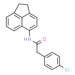 ChemSpider 2D Image | 2-(4-Chlorophenyl)-N-(1,2-dihydro-5-acenaphthylenyl)acetamide | C20H16ClNO