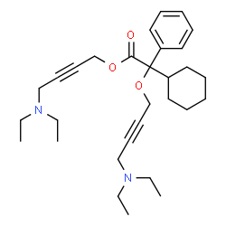 ChemSpider 2D Image | 4-(Diethylamino)-2-butyn-1-yl cyclohexyl{[4-(diethylamino)-2-butyn-1-yl]oxy}phenylacetate | C30H44N2O3