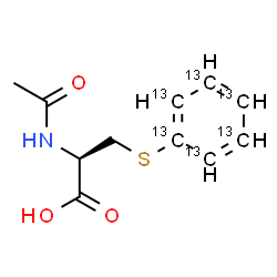 ChemSpider 2D Image | N-Acetyl-S-(~13~C_6_)phenyl-L-cysteine | C513C6H13NO3S