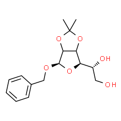 ChemSpider 2D Image | Benzyl 2,3-O-isopropylidene-beta-D-erythro-hexofuranoside | C16H22O6