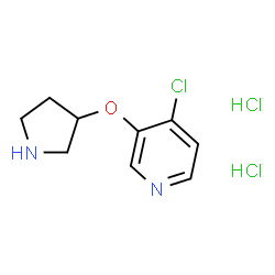 ChemSpider 2D Image | 4-Chloro-3-(3-pyrrolidinyloxy)pyridine dihydrochloride | C9H13Cl3N2O