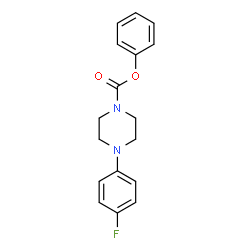 ChemSpider 2D Image | Phenyl 4-(4-fluorophenyl)-1-piperazinecarboxylate | C17H17FN2O2