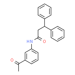 ChemSpider 2D Image | N-(3-Acetylphenyl)-3,3-diphenylpropanamide | C23H21NO2