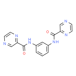 ChemSpider 2D Image | N,N'-1,3-Phenylenedipyrazine-2-carboxamide | C16H12N6O2