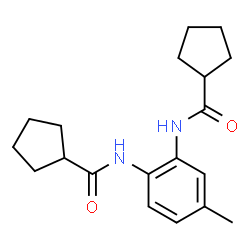 ChemSpider 2D Image | N,N'-(4-Methyl-1,2-phenylene)dicyclopentanecarboxamide | C19H26N2O2