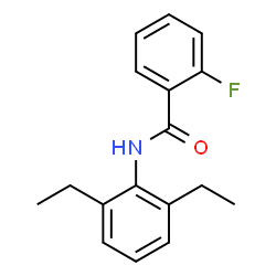 ChemSpider 2D Image | N-(2,6-Diethylphenyl)-2-fluorobenzamide | C17H18FNO